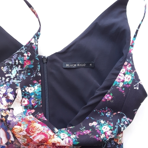 FINAL ⬇️ Black Halo | Anthro Canna Patchwork Dress in Black - Picture 4 of 6